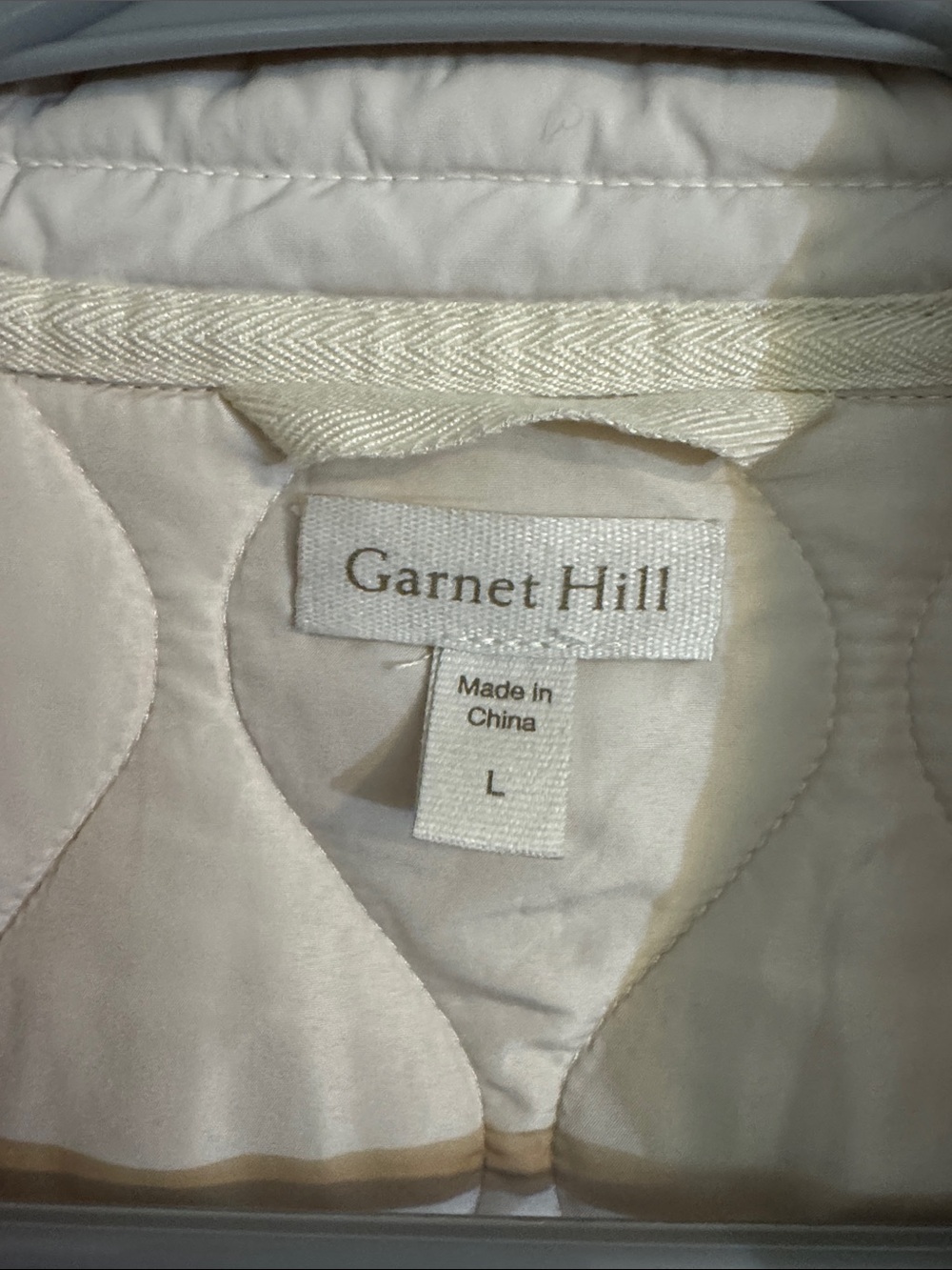 Garnet Hill Quilted Jacket in Cream - Picture 2 of 9